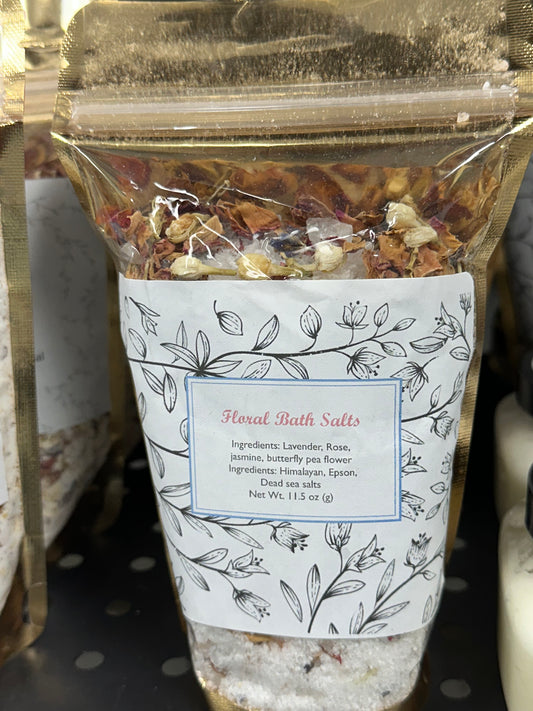 Floral bath salts