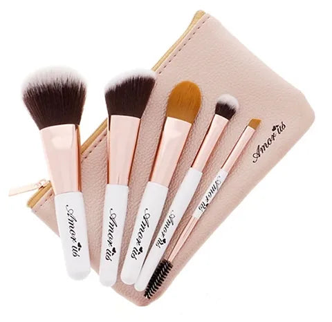 Mini makeup brushes set