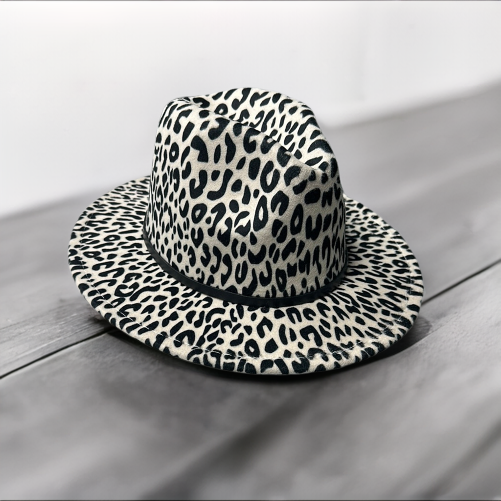 Fedora animal print hat